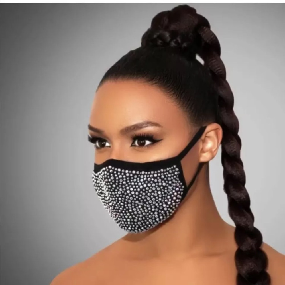 Rhinestone face masks